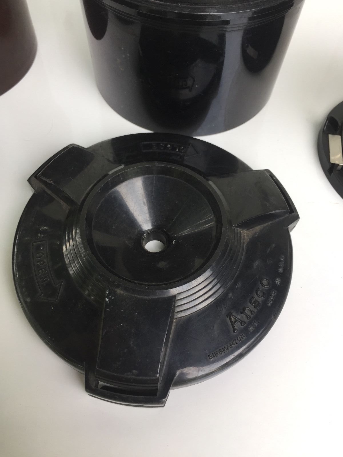 Vintage Lot (2) FEDCO & ANSCO Film DEVELOPING TANKS 35mm 4x5 Darkroom Processing