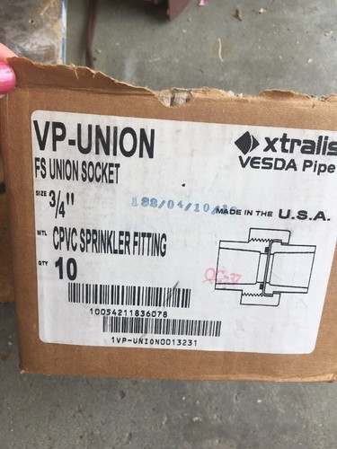 Spears SCH80 CPVC Fire Sprinkler 3/4