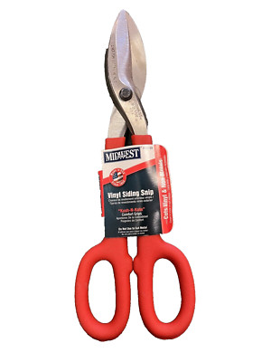 Midwest Vinyl Siding Snip - 12-Inch Straight/Wide Curved Soft Material Cutter