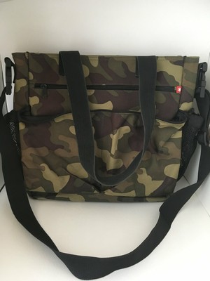 skip hop diaper bag army green