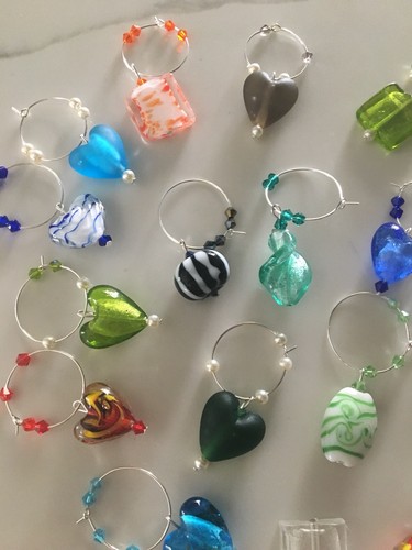 20 Heart etc. Wine Glass Charms !  Great For Weddings,  Showers,  Parties Etc .