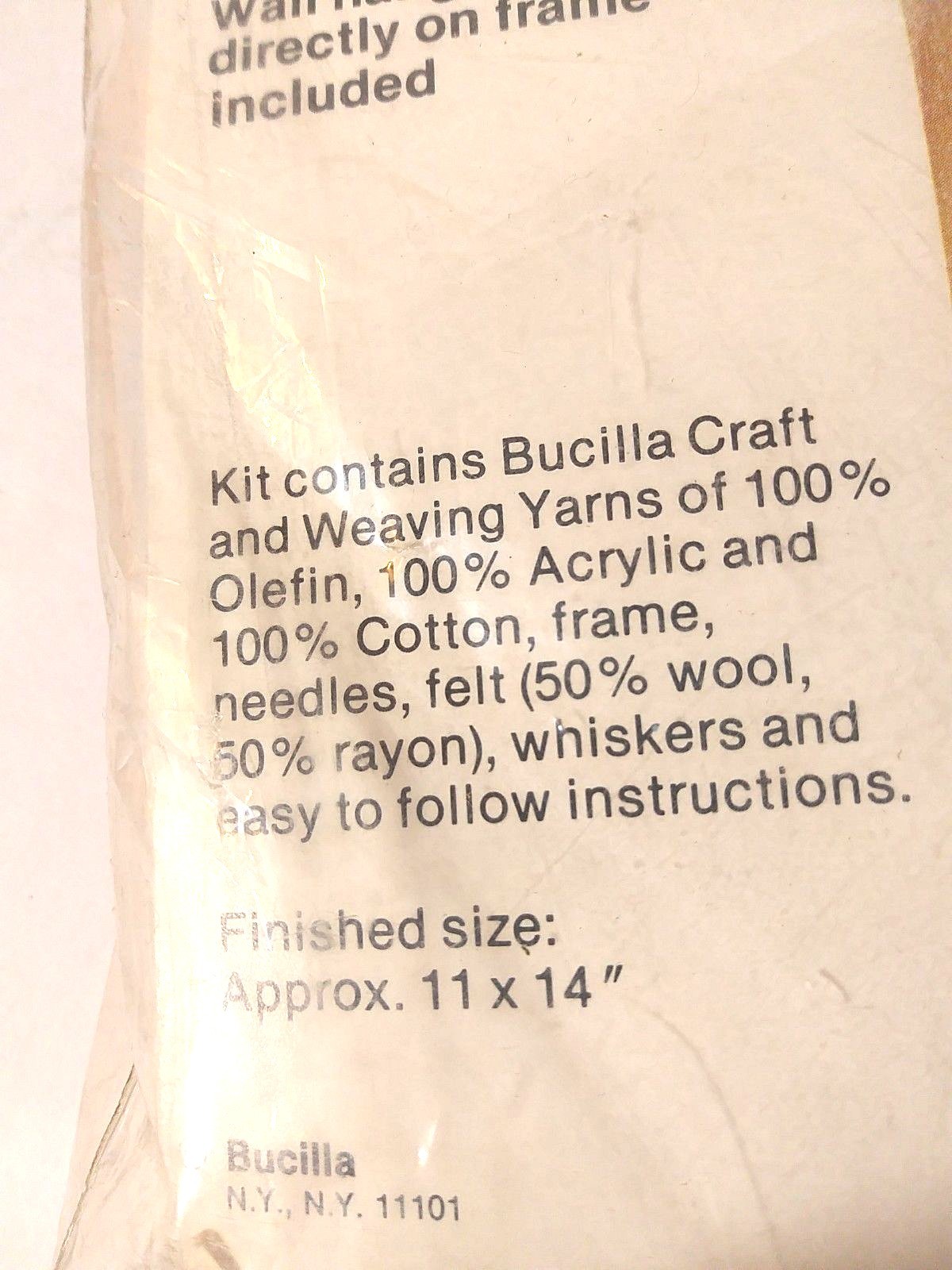 Bucilla Weaving Kit Jungle King Wall hanging No loom required 7925 Off Loom