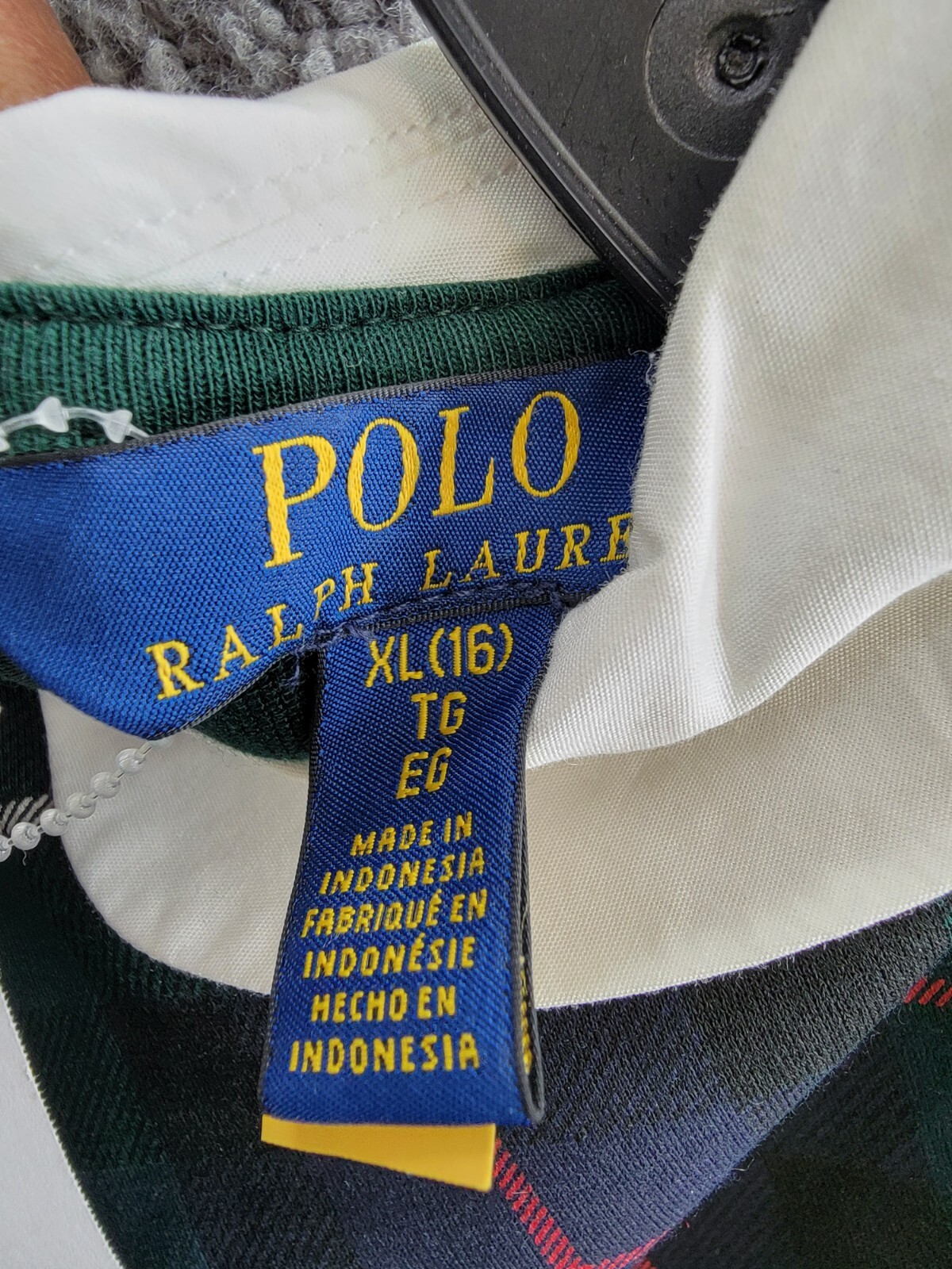Polo Ralph Lauren Plaid Ponte Dress Big Girls XL (16) Multi Button Back Closure - Picture 8 of 16