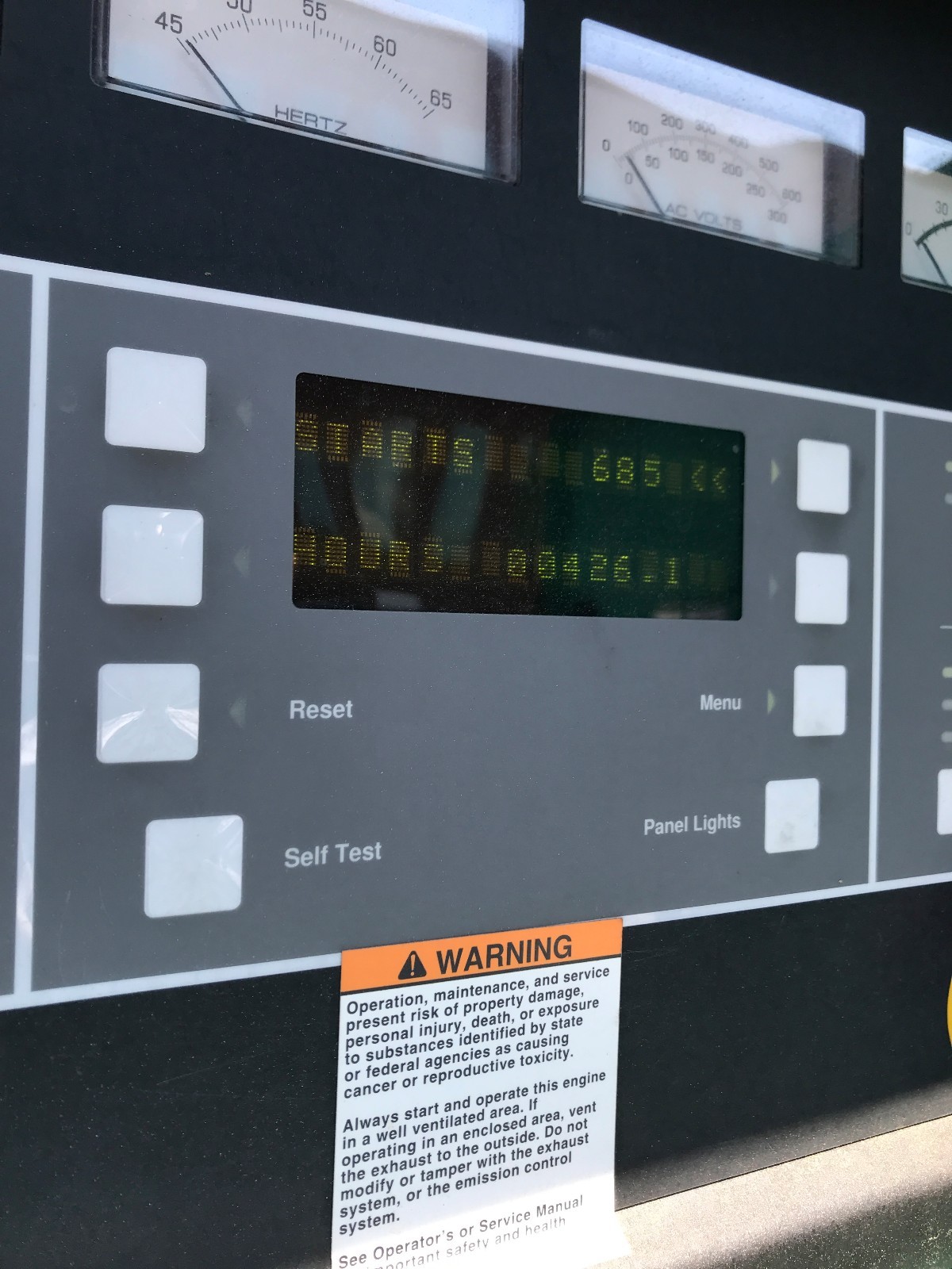 350 kW Cummins Generator, Enclosed with Base Tank, Low Hours