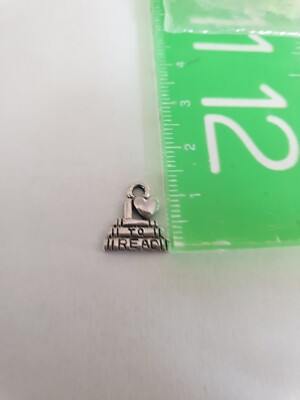 I LOVE TO READ (5) Charms/Pendants for Jewellery Making Crafts UK (533)