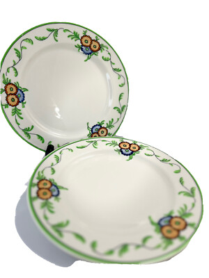 O.P. CO. Syracuse China Old Ivory Flowers Salad Pl. SY466, P-22 Peasantry Series