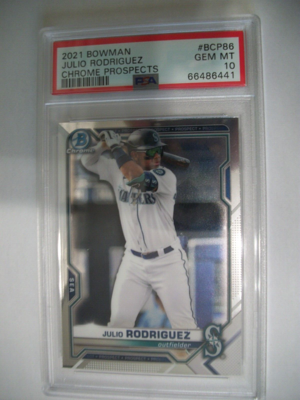 その他 bowman Julio Rodriguez psa10 chrome 2021 Bowman Chrome Prospects Julio Rodriguez #BCP-86 PSA 10
