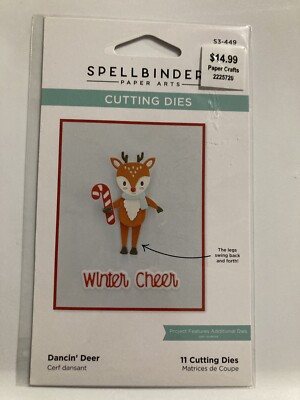 Spellbinders Die Cutting Template- Dancin' Deer W/ Swinging Legs- S3-449