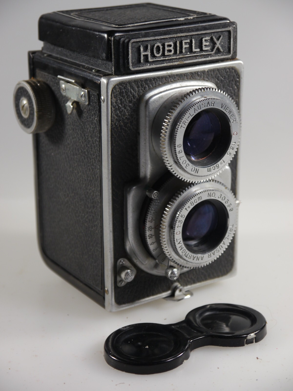 富岡光学 TRI-LAUSAR 8cm f3.5 M39 Vintage TLR HOBIFLEX 6x6 Camera w TRI LAUSAR Anastigmat 8cm