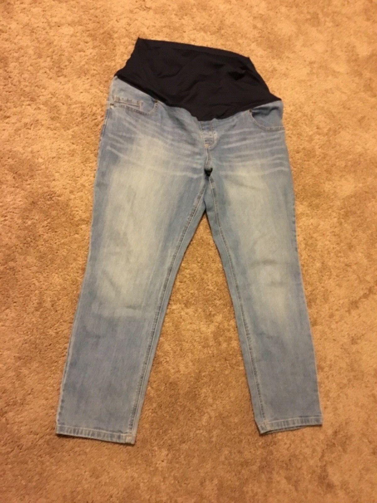 GREAT EXPECTATIONS MATERNITY BLUE DENIM JEAN PANTS SIZE XXL 20 STRETCH WAIST