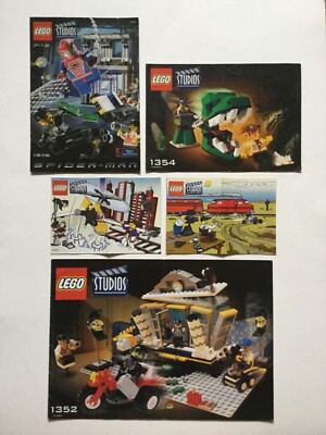 Lego Studios Spiderman 1376 1352 1354 Instruction Manuals Comic Books 1361 1360
