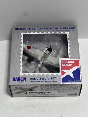 Daron Postage Stamp collection A6M2 Zero V-107 1:97 Diecast Model - New