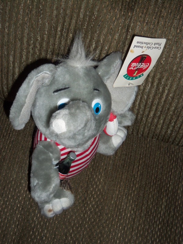 Coca Cola Brand Plush Elephant Holding Coke Bottle Plush Collection | eBay