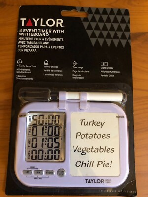 NEW Taylor Digital Plastic Timer with Whiteboard Model 5849