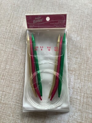Susan Bates Silvalume CIRCULAR KNITTING NEEDLE SET 29-Inch Sizes US 9-10-10.5