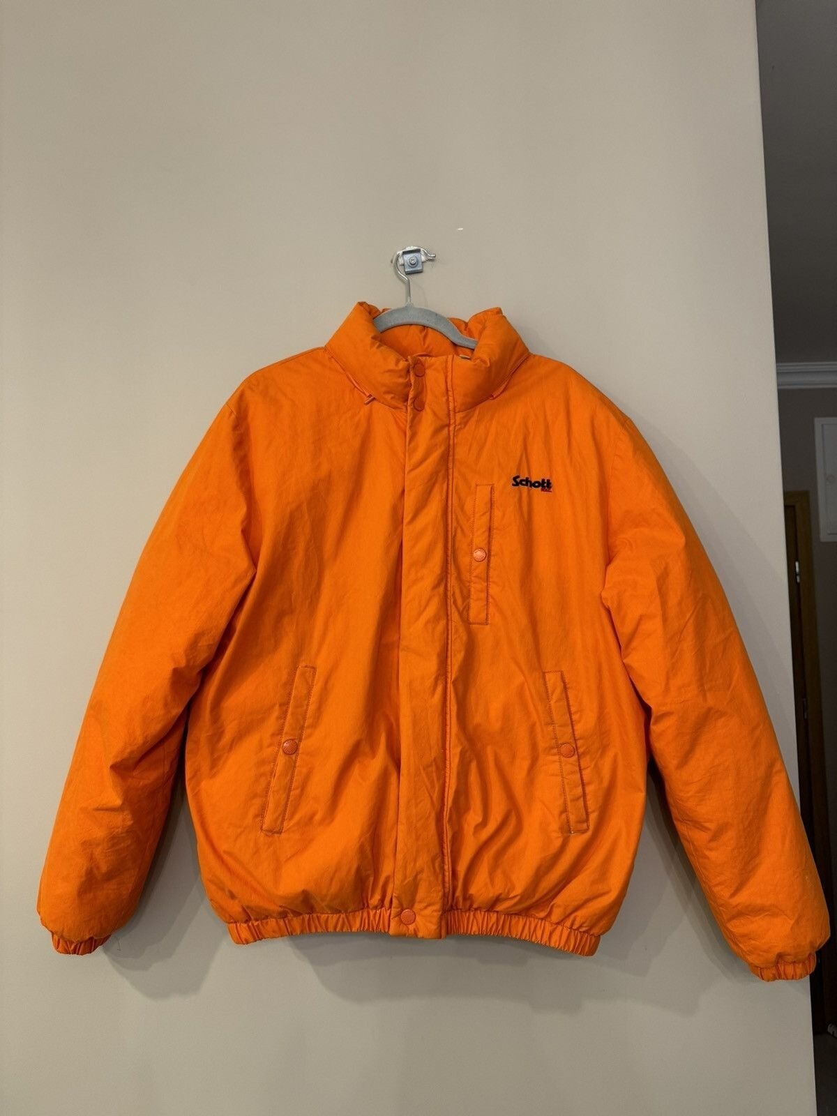Schott Orange jacket vintage USA retro stylish 00s y2k 90s