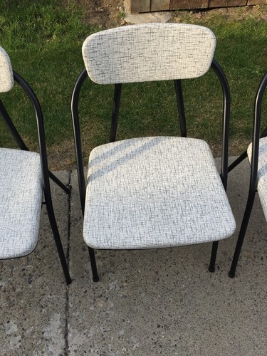 Vintage 1950’s Cisco Stylaire Folding Chairs Set Of 4