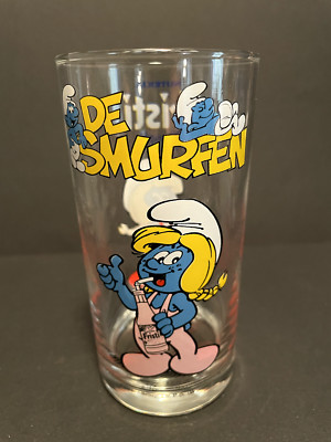 Schlümpfe Glas De Smurfen Schlumpfine Fristi (c) Peyo 1998 I.M.P.S. Brussels