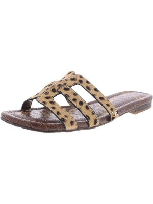 

SAM EDELMAN Женские коричневые кожаные шлепанцы Bettie с логотипом Croc Footbed Logo, Коричневый, H2427L5