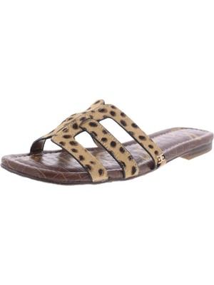 SAM EDELMAN Женские коричневые кожаные шлепанцы Bettie с логотипом Croc Footbed Logo 9 M