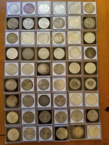 Lot of (129) Coins  Pre-1921 Morgan Silver Dollars XF-AU Mix Dates 1878-1904