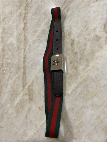 Gucci GG Elastic Web Stripe Belt Children's Size Medium