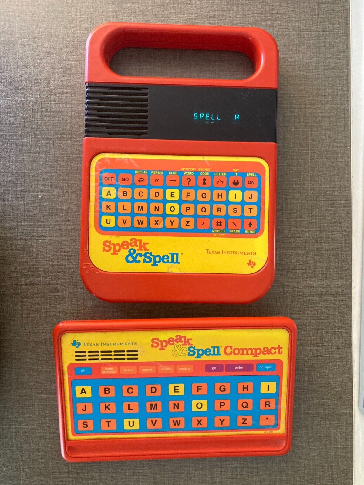 TI Speak and Spell + Speak and Spell Compact - Both Working (see video) TI Speak and Spell + Speak and Spell Compact - Both Working (see video)