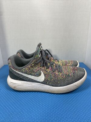nike lunarepic low flyknit 2 black dark grey 863780 004 us womens size 65 384326036136