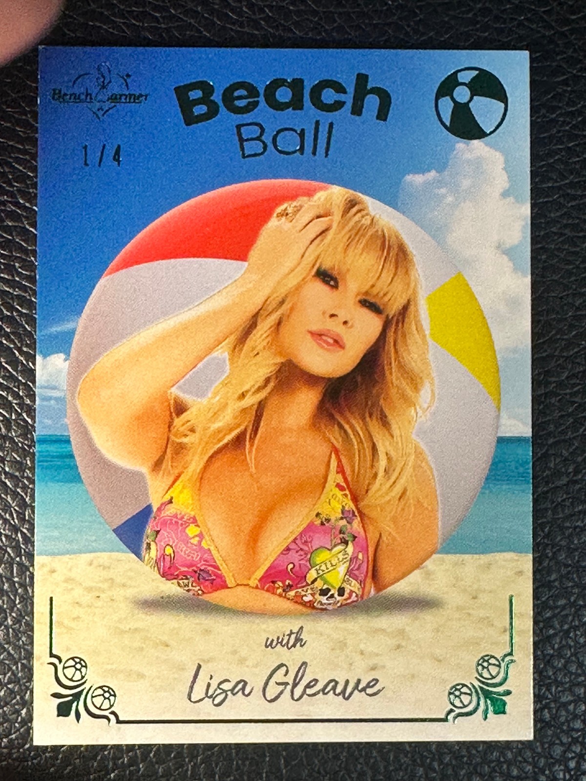 2022 Bench Warmer Beach Ball Green Foil Lisa Gleave 1/4