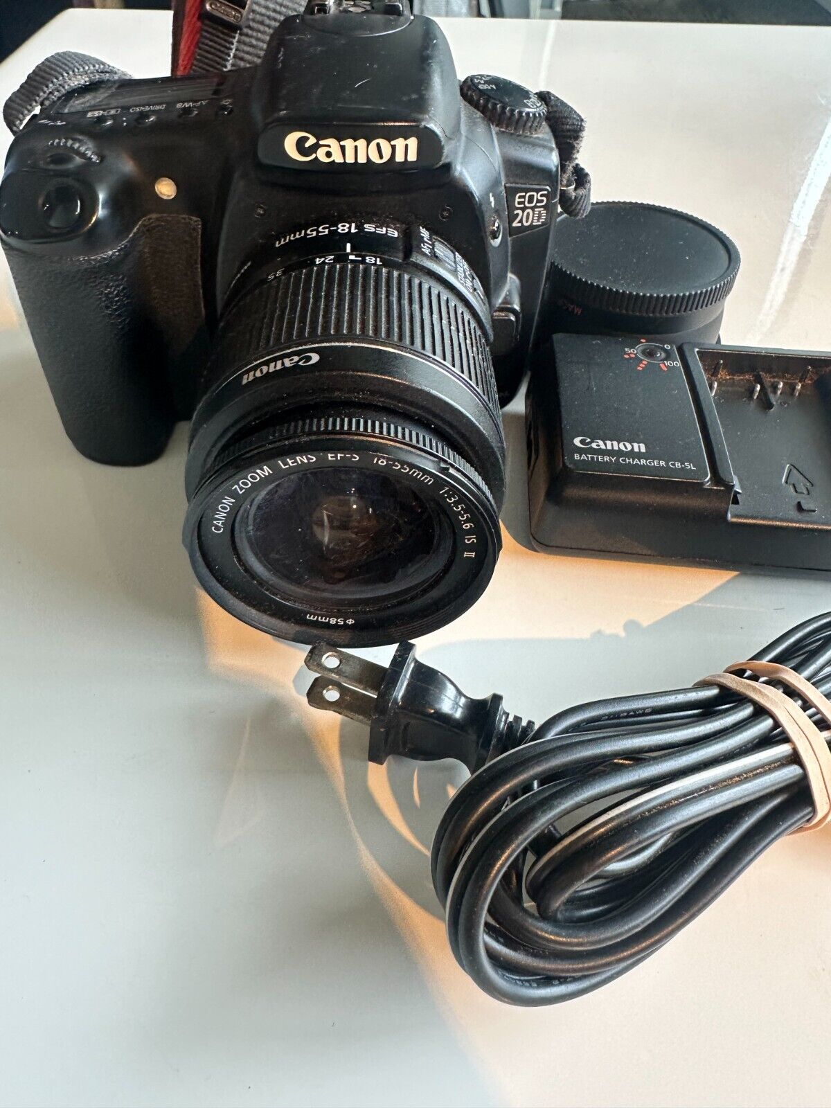Canon EOS 20D DSLR w/18-55mm f/3.5-5.6 Lens, Battery Canon EOS 20D DSLR w/18-55mm f/3.5-5.6 Lens, Battery