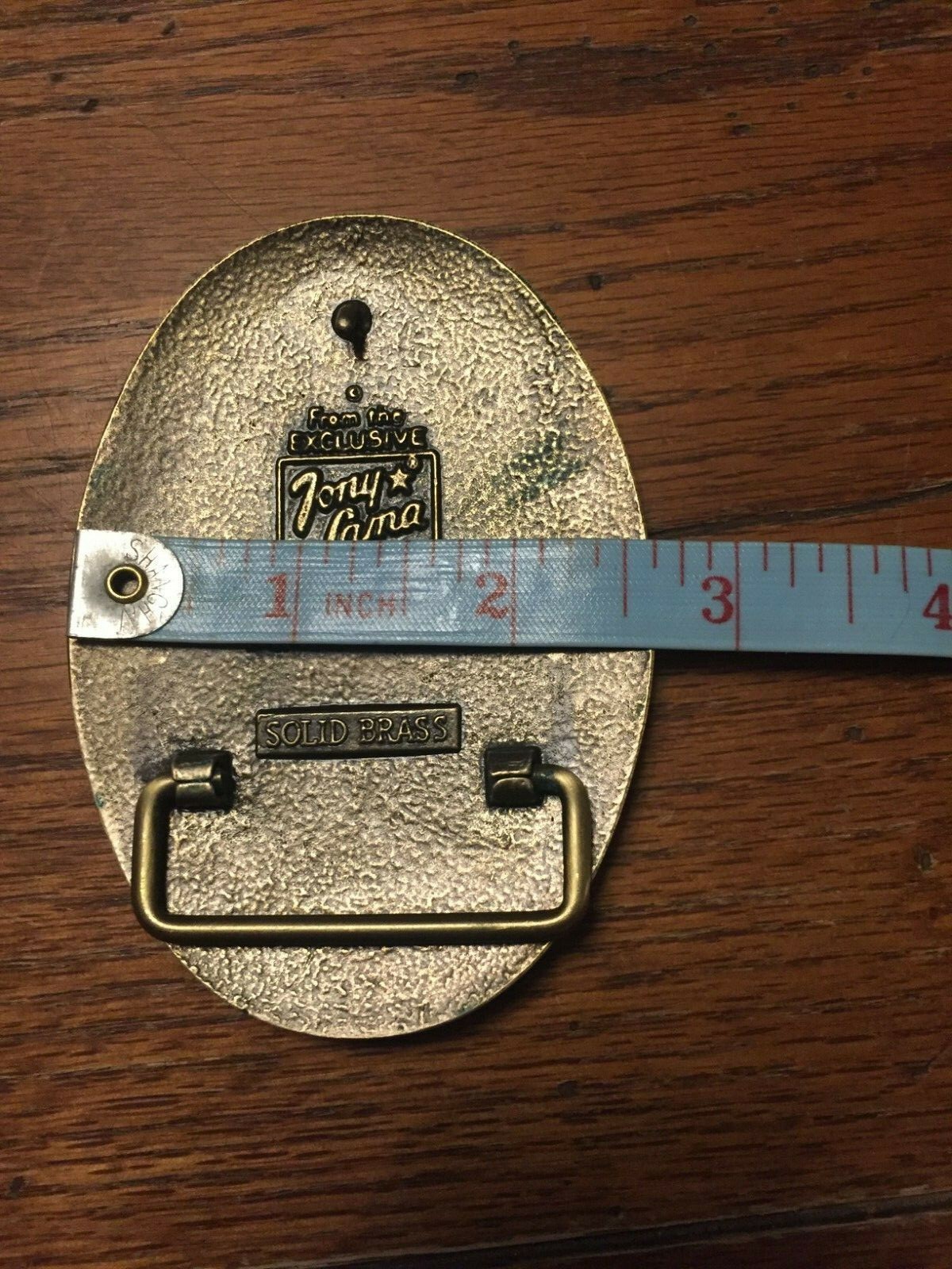 Tony Lama Men's Solid Brass State of  Alaska Belt Buckle