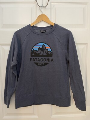 Patagonia Organic Cotton Blue Youth XL Soft Sweatshirt Flaw