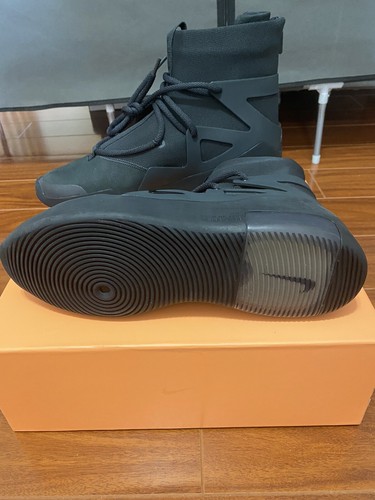 NEW Nike Air Fear Of God 1 Triple Black Mens US 8.5 AR4237