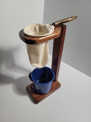 Chorreador, Handmade Wooden Coffee Maker, Pour Over, Reusable, Off-grid
