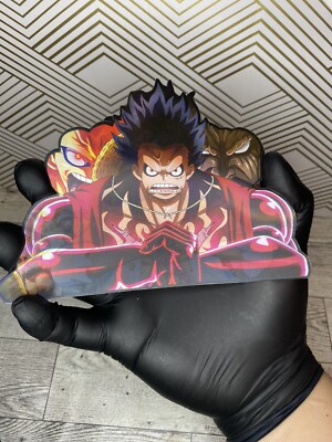 One Piece Monkey D. Luffy 3D Lenticular Motion Car Sticker Decal Peeker