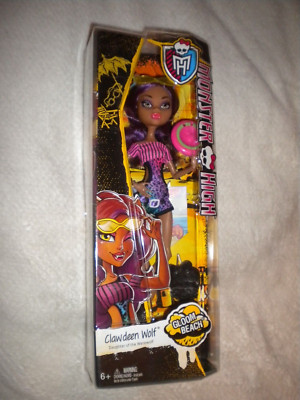 New/SEALED in box Monster High Gloom Beach Clawdeen Wolf Swimsuit Cute Doll