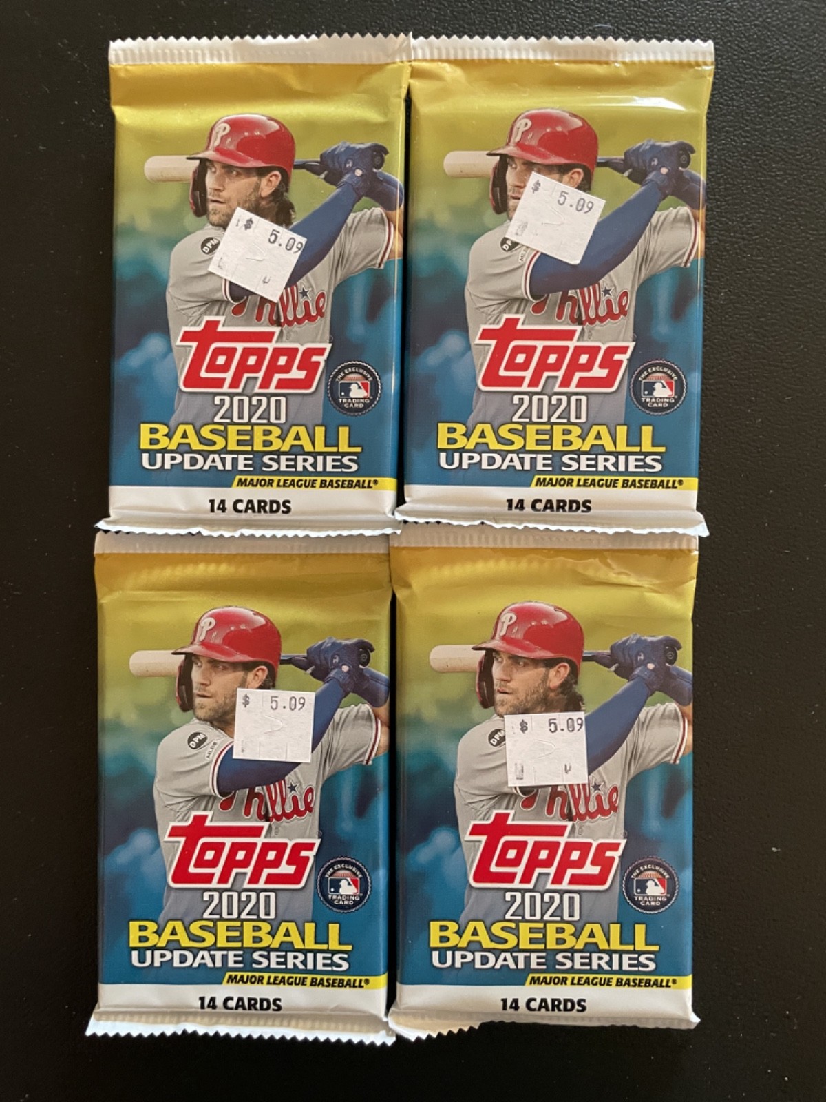 2020 Topps Update Series Baseball 14 Cards Per Pack Lot Of 4 #51