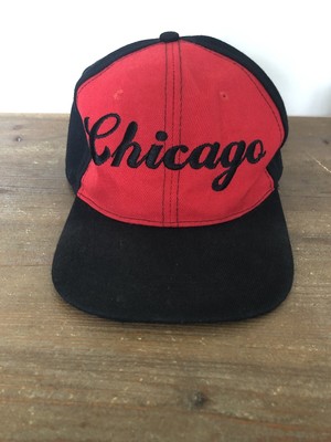Chicago Carbon Elements Souvenir Black Red Embroidered Baseball Hat Cap Snapback