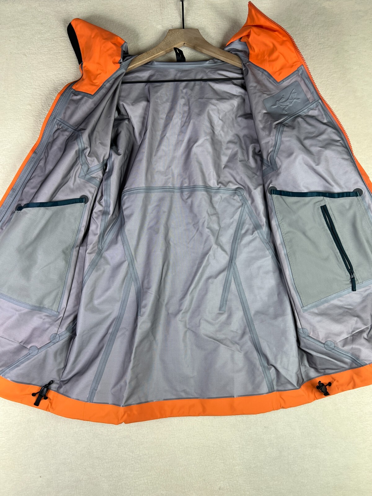 Pre-owned Arc'teryx Rush Jacket Women's Medium Phenom Orange Full Zip Goretex Ski