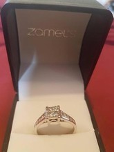 White gold engagement rings zamels