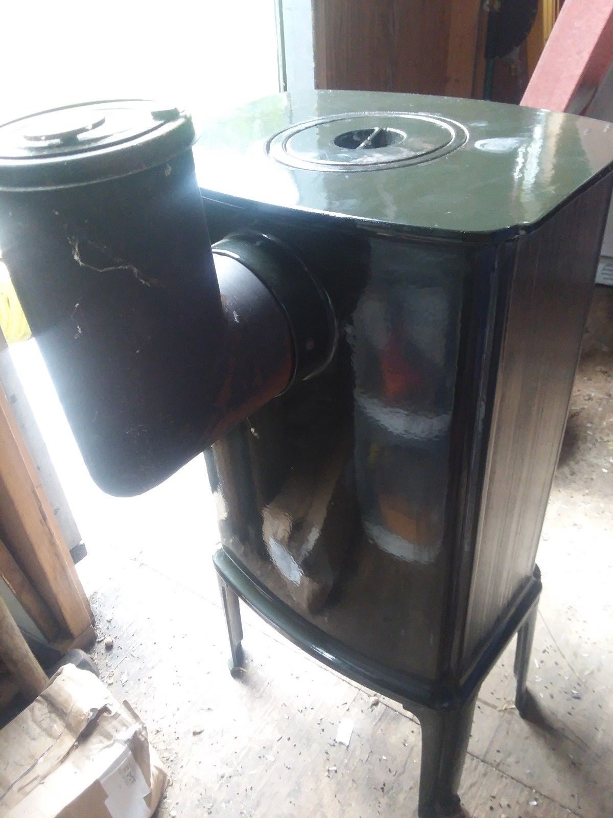 Antique L Lange Danish coal stove Model 6304RA 3000-5000 cu. ft.