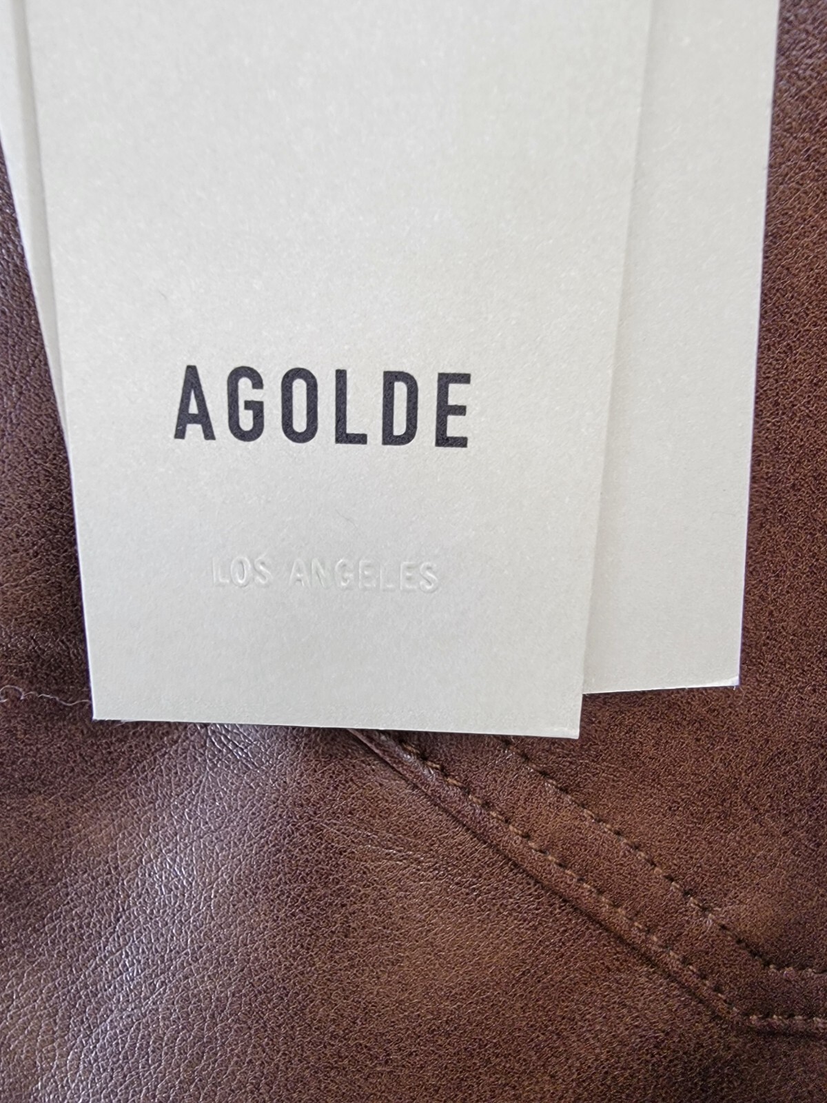 AGOLDE Sloane '90s Pinch Waist High Rise Straight Jeans Women's 28 Cola Zip Up - Picture 17 of 18