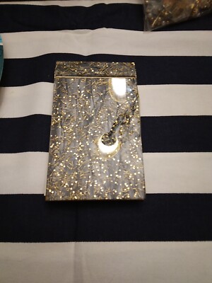 Park Sherman Desktop  Pad Holder MCM Gold Tone 5 1/4 x 3 1/4 in Made in USA