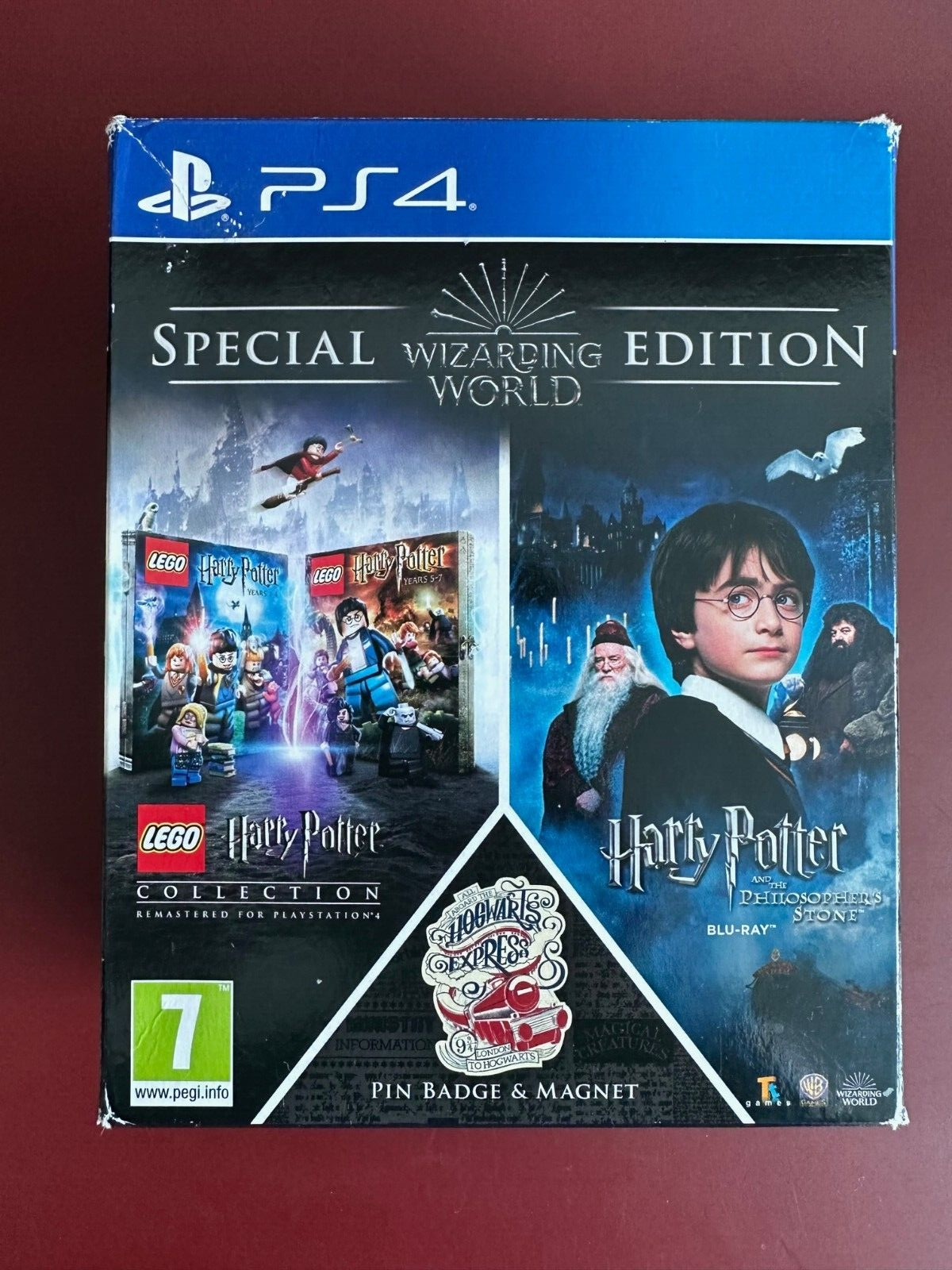 ps4 RARE Wizarding World Special Edition LEGO Harry Potter Blu-Ray w/ Pin Badge