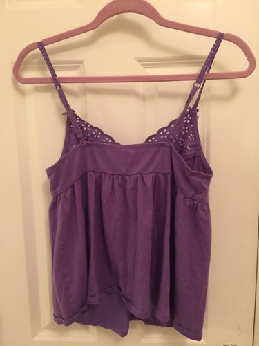 VS Victoria Secret Purple Eyelet Camisole Teddie Nightgown Sleepwear lingerie