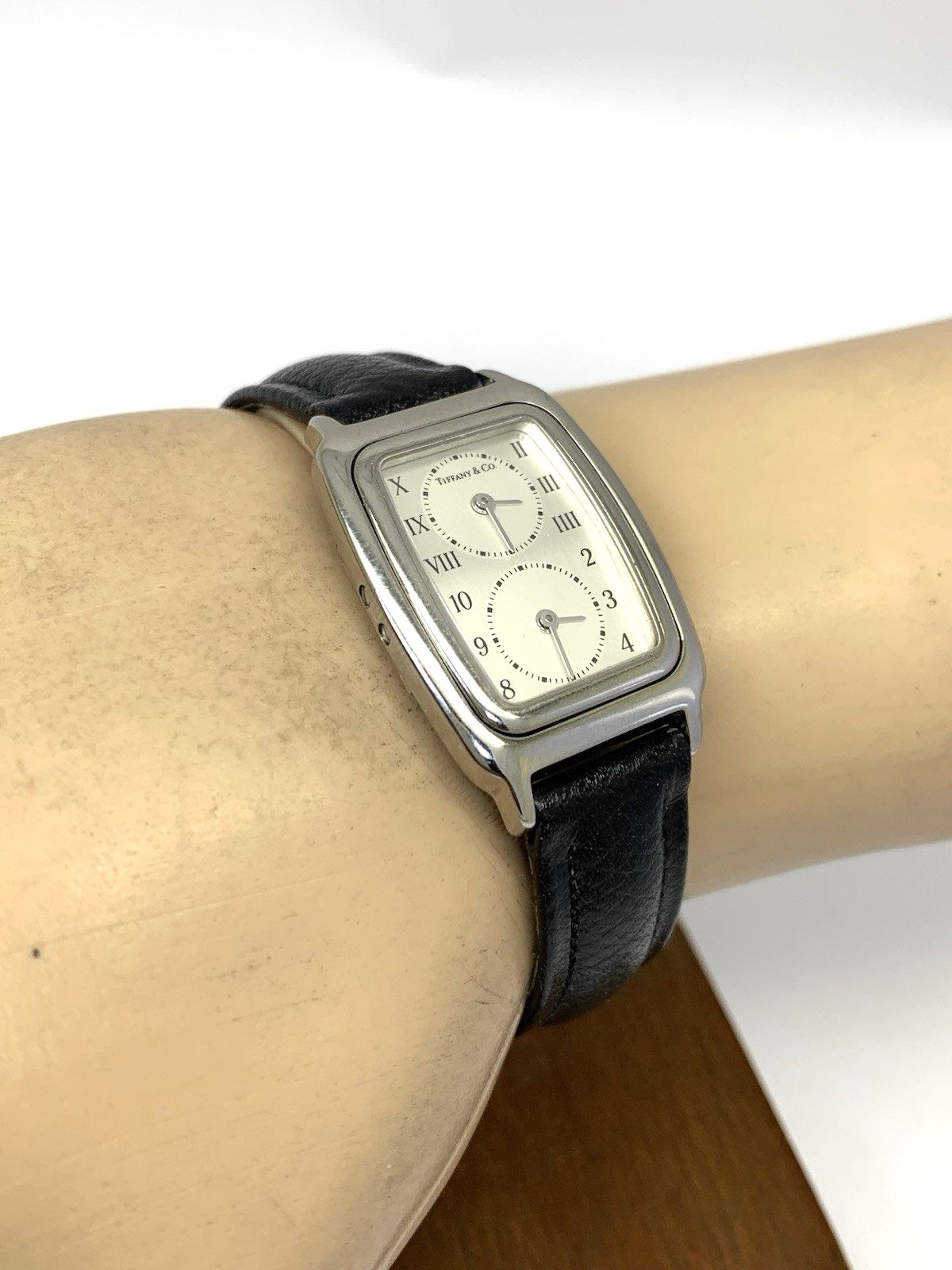 Tiffany & Co. Women's Watch L201 Dual Time Swiss Quartz Black