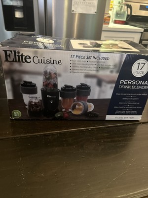 Maxi-Matic Elite Cuisine 17-Piece Blender - Black, 300W EPB-1800