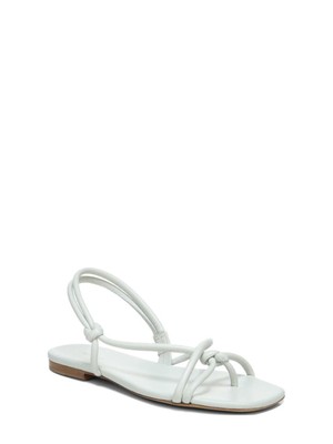 ВИНС. Женские кожаные босоножки Doyle с ремешками цвета слоновой кости на блочном каблуке без застежки длиной 6,5 м.