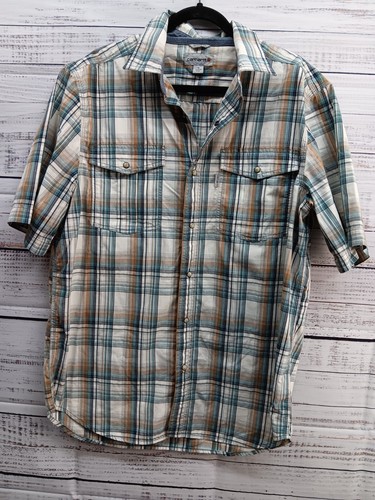 Carhartt Relaxed Fit Shirt Mens Large Multicolor Plaid Classic Workwear Casual
