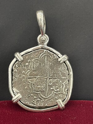 ATOCHA Solid Heavy Silver Coin Pendant Made From Atocha Silver Bars